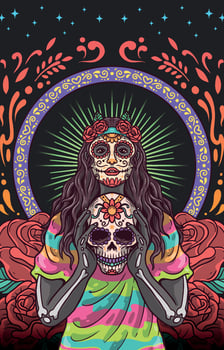 Dia De Los Muertos Celebration Concept vector