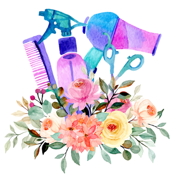 Hair Stylist PNG,Hair Hustler,Hair Therapy,Hairdresser,Beautician,Salon, Beauty,Watercolor,Floral, PNG