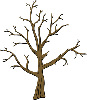 simplicity halloween dead tree freehand drawing silhouette flat design. png