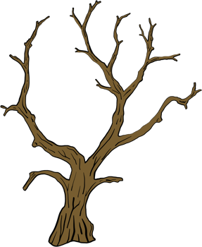 simplicity halloween dead tree freehand drawing silhouette flat design. png
