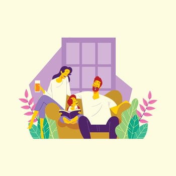 Happy Family Time vector
