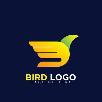 Modern bird logo design for business company brand vector