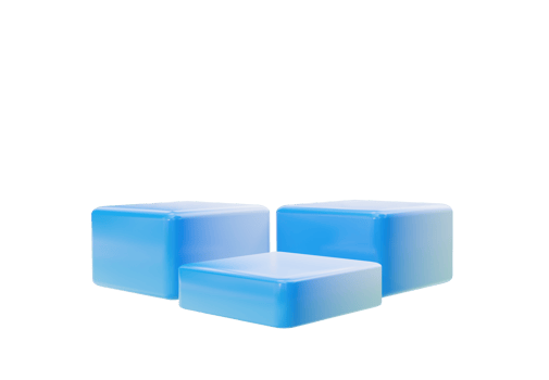 Gradient blue podium with light bulb. Stand to show products. Stage showcase with minimal scene for presentation. Pedestal display. 3D rendering. PNG