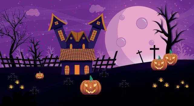 happy halloween cute background design vector
