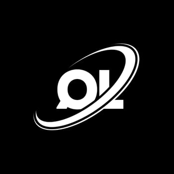QL Q L letter logo design. Initial letter QL linked circle uppercase monogram logo red and blue. QL logo, Q L design. ql, q l vector