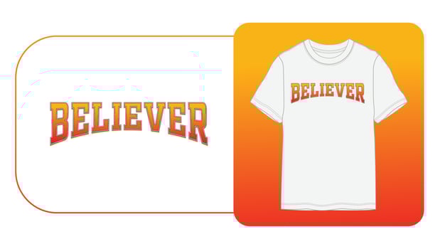 Believer - Typography T-shirt Design vector