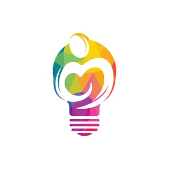 Love idea logo design. Innovation logo design and icon. vector