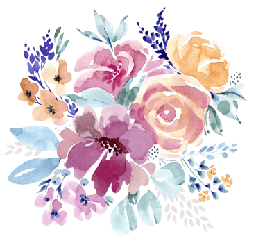 watercolor bouquet of colorful roses. hand painted for design and invitations. png