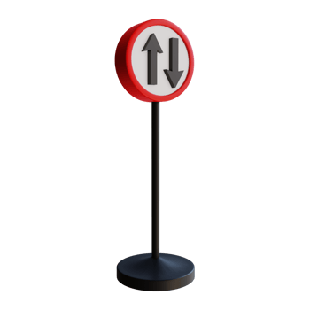 3d render illustration street sign png