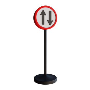 3d render illustration street sign png