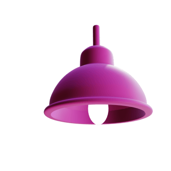 3d render illustration lamp with cup png
