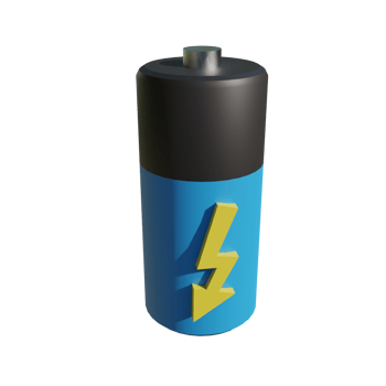 3d render illustration battery png