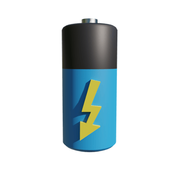 3d render illustration battery png