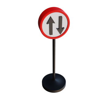 3d render illustration street sign png