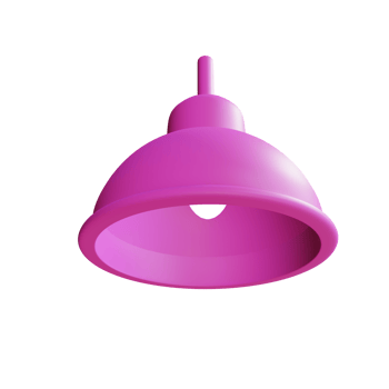 3d render illustration lamp with cup png