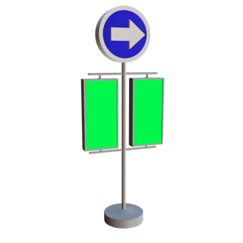 3d render illustration street sign png