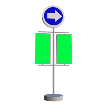 3d render illustration street sign png