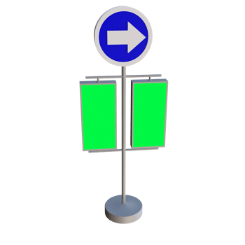 3d render illustration street sign png