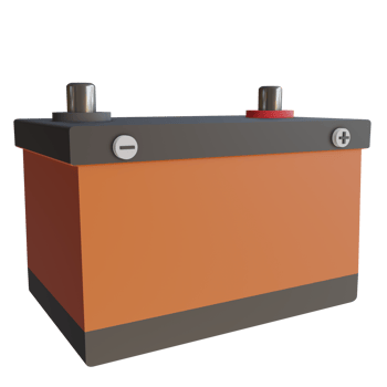 3d render illustration battery png