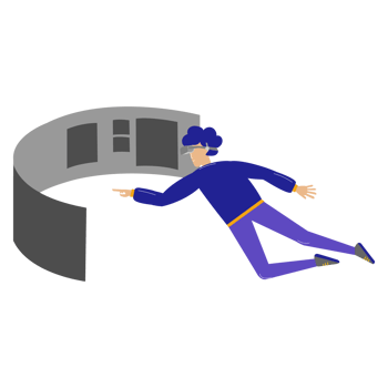 Metaverse VR technology cyber entertainment person Hi-tech communication concept, technology, digital business, innovation, science fiction scene. png