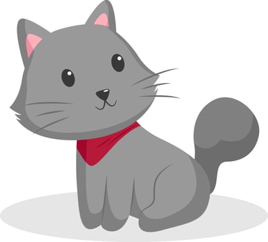 Little Cat Character Design Illustration vector