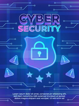 Cyber Security Awareness Poster vector