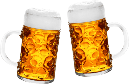 two glass of beer png
