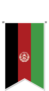 Afghanistan flag in soccer pennant. png