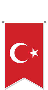 Turkey flag in soccer pennant. png