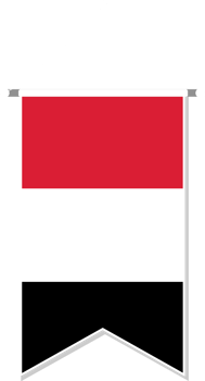 Yemen flag in soccer pennant. png