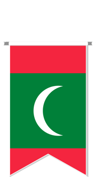 Maldives flag in soccer pennant. png