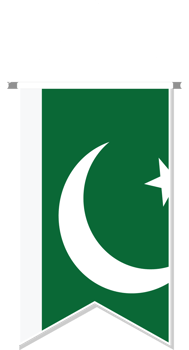 Pakistan flag in soccer pennant. png