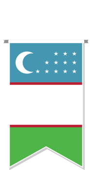 Uzbekistan flag in soccer pennant. png