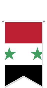 Syria flag in soccer pennant. png