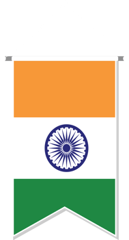 India flag in soccer pennant. png