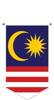Malaysia flag in soccer pennant, various shape. png