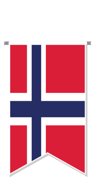 Norway flag in soccer pennant. png