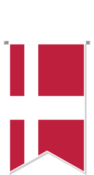 Denmark flag in soccer pennant. png