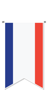 France flag in soccer pennant. png