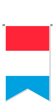 Luxembourg flag in soccer pennant. png