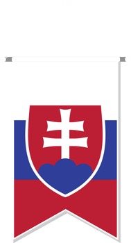 Slovakia flag in soccer pennant. png
