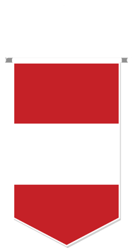 Austria flag in soccer pennant, various shape. png