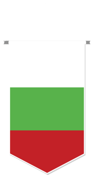 Bulgaria flag in soccer pennant, various shape. png