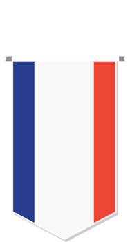 France flag in soccer pennant, various shape. png