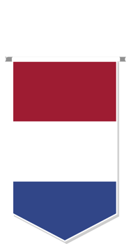 Netherlands flag in soccer pennant, various shape. png