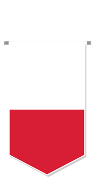 Poland flag in soccer pennant, various shape. png