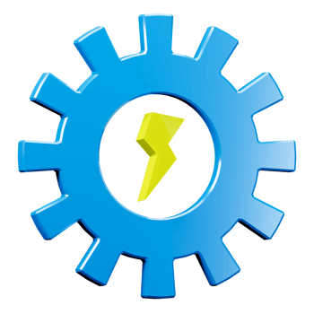 Electrical engineering logo concept 3d rendering png
