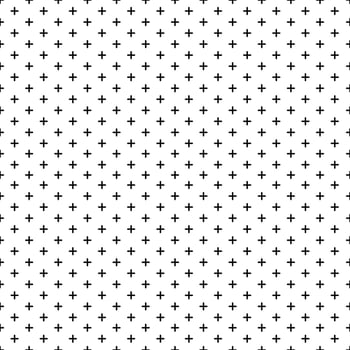 Plus seamless pattern on white background. vector