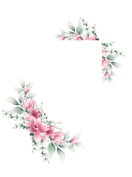 Watercolor flower frame png