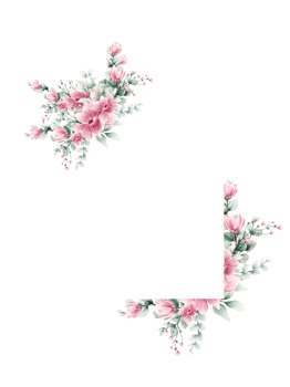 Watercolor flower frame png